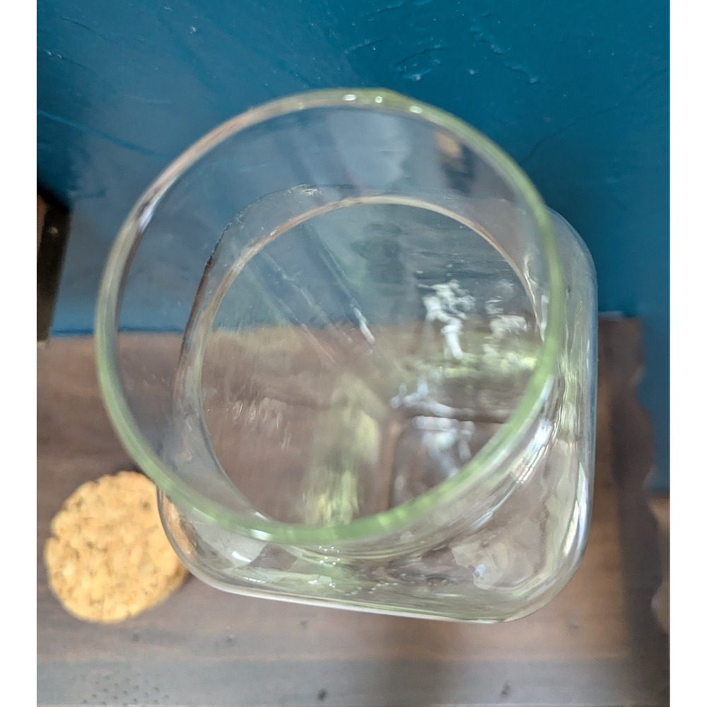Vintage 70s Hammered Glass Storage/Apothecary Jar W/ Original Cork Stopper 13.5" - Picture 3 of 11